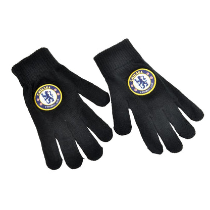Black - Back - Tottenham Hotspur FC Unisex Adult Knitted Winter Gloves