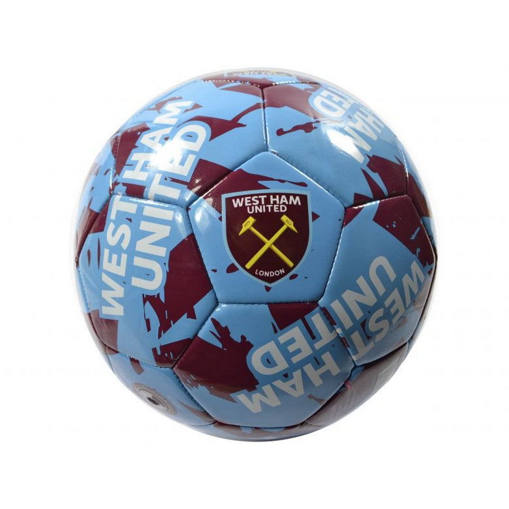 Claret-Sky Blue-Yellow - Back - West Ham United FC Graffiti Football