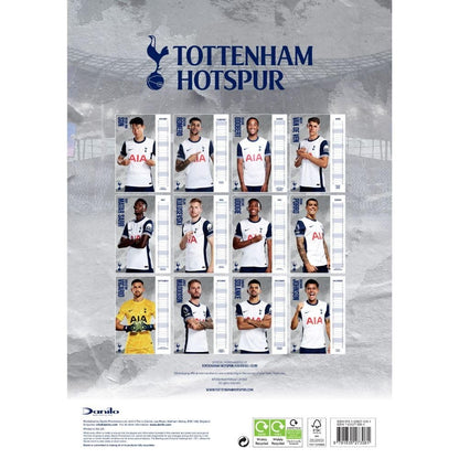Dark Blue-White - Back - Tottenham Hotspur FC 2025 A3 Wall Calendar