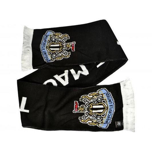 Black - Front - Newcastle United FC Official Football Jacquard Bar Scarf