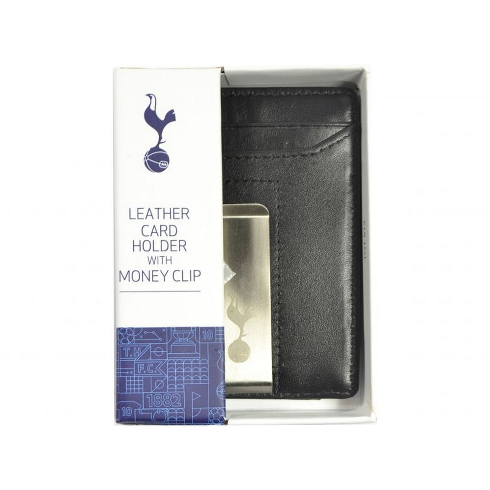 Black - Side - Tottenham Hotspur FC Leather Money Clip Wallet