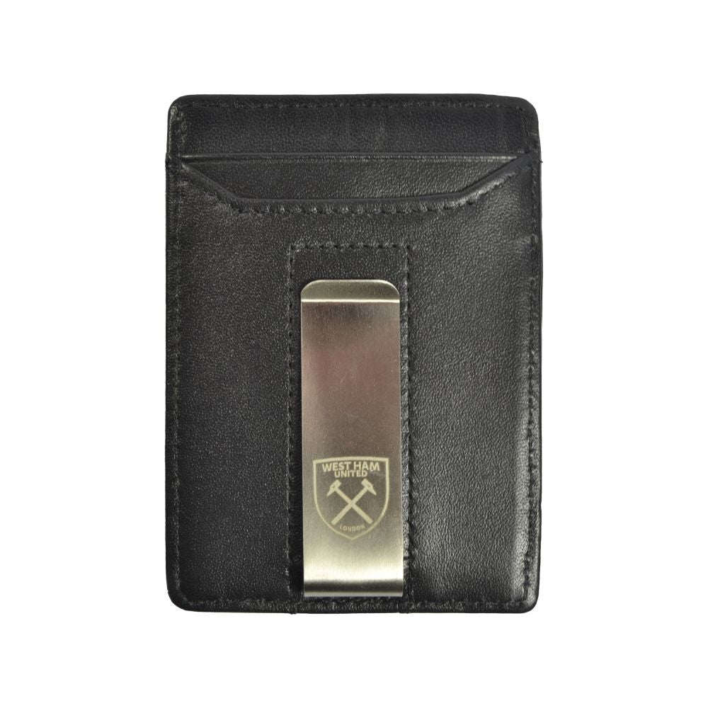 Black - Front - West Ham United FC Leather Money Clip Wallet