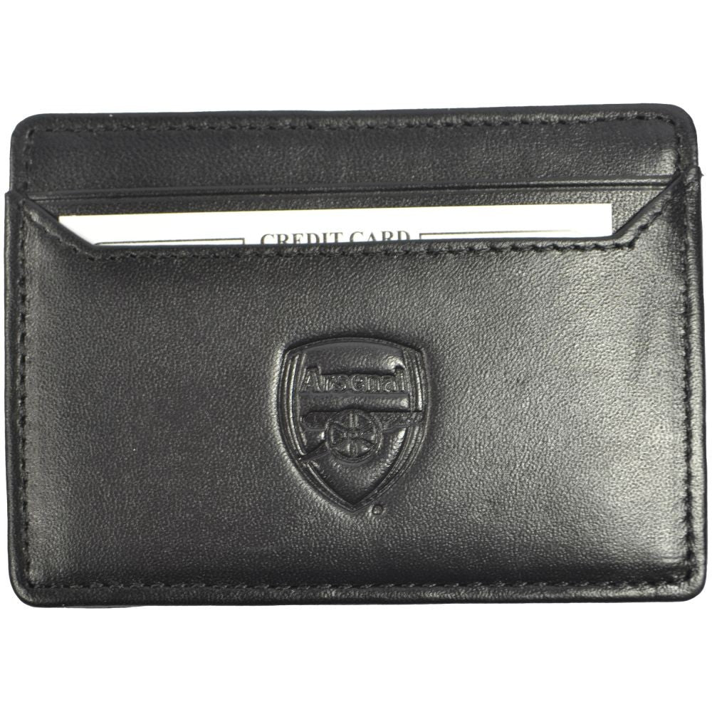 Black - Back - Arsenal FC Leather Money Clip Wallet