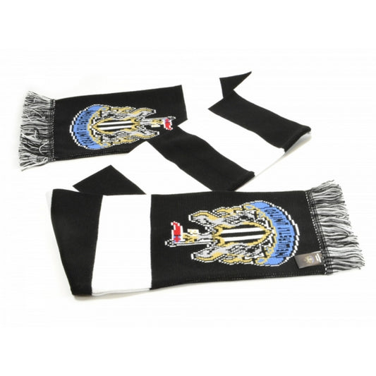 Black-White - Front - Newcastle United FC Official Football Jacquard Bar Scarf