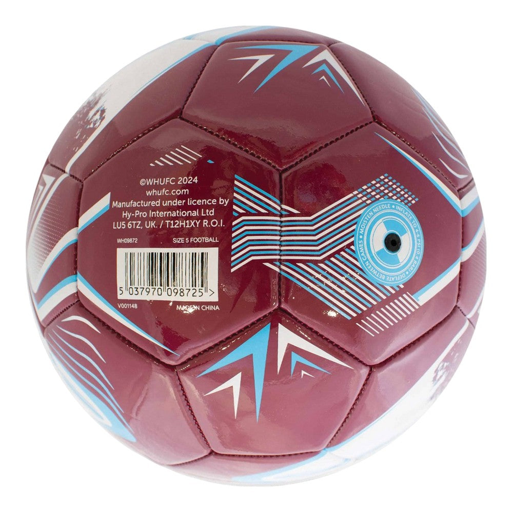 Claret - Back - West Ham United FC Turbine Mini Football