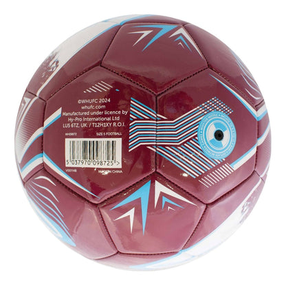 Claret - Back - West Ham United FC Turbine Mini Football