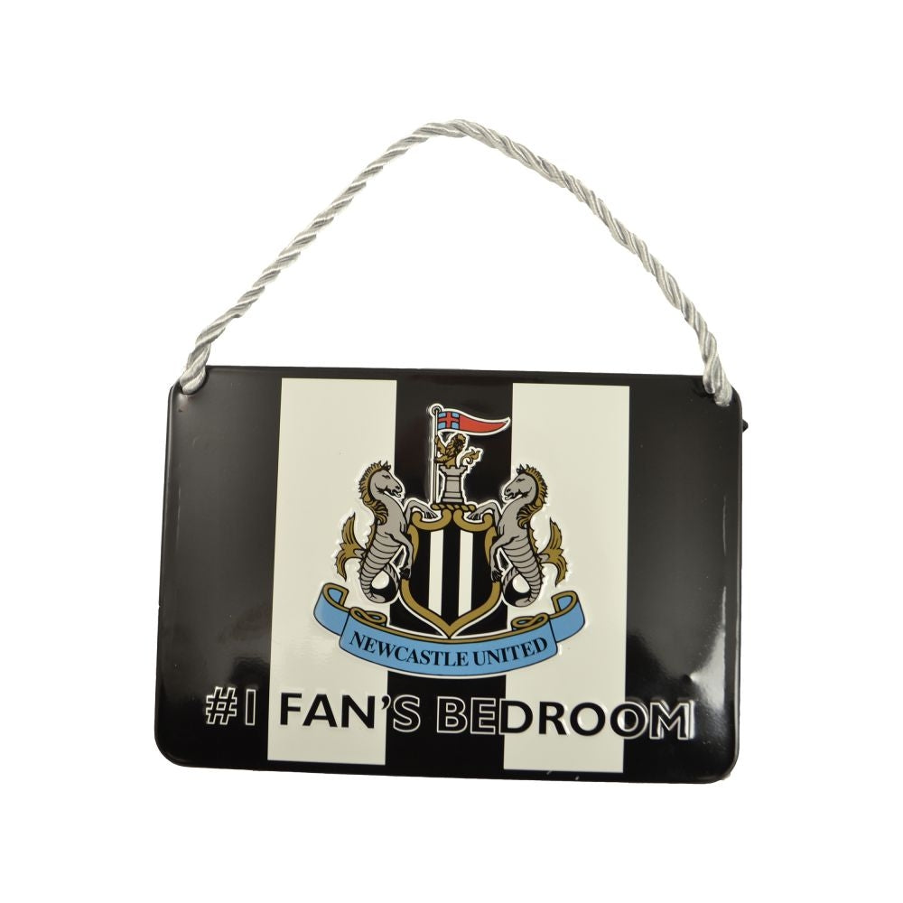 Black-White-Gold - Front - Newcastle United FC No One Fans Striped Sign