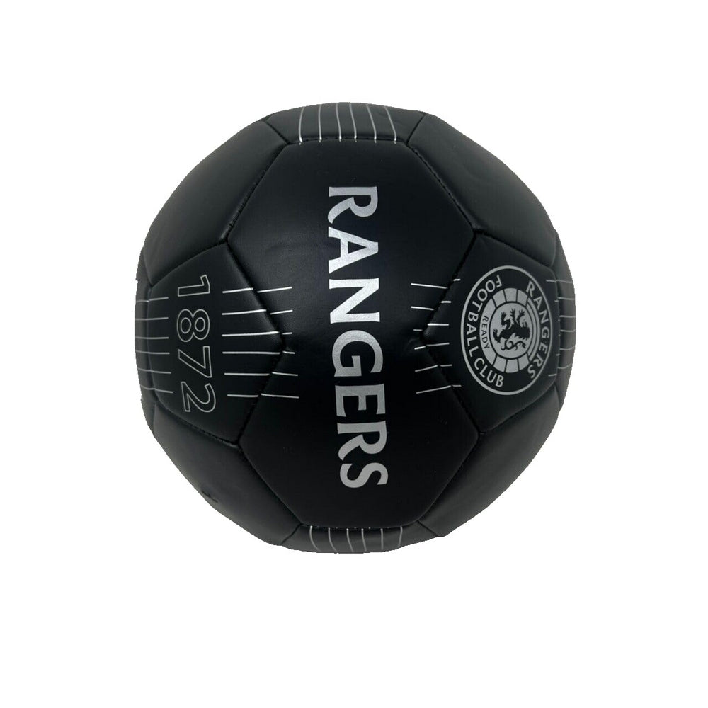 Black-White - Side - Rangers FC React Crest Leather Detailing Football