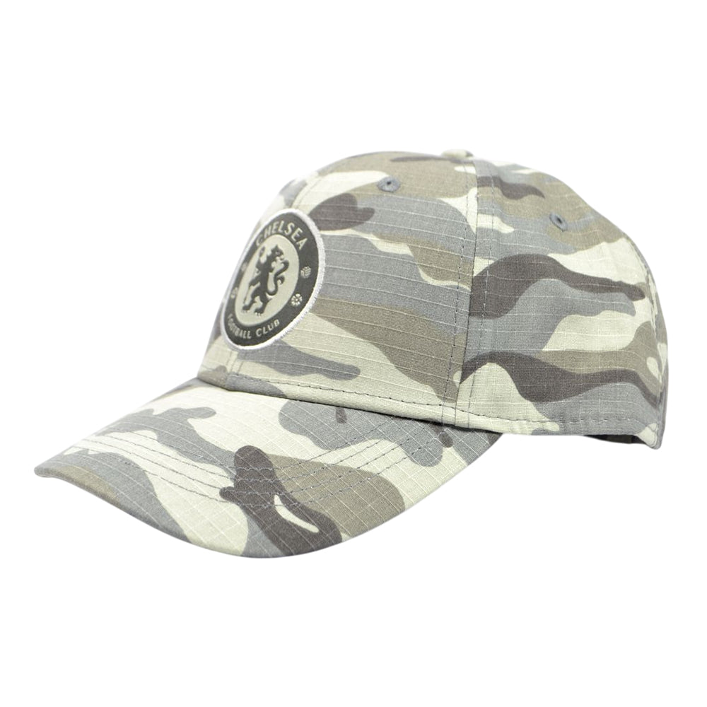 Grey - Front - Chelsea FC Camo Baseball Cap