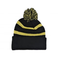 Black-Gold - Back - Arsenal FC Striped Bobble Beanie