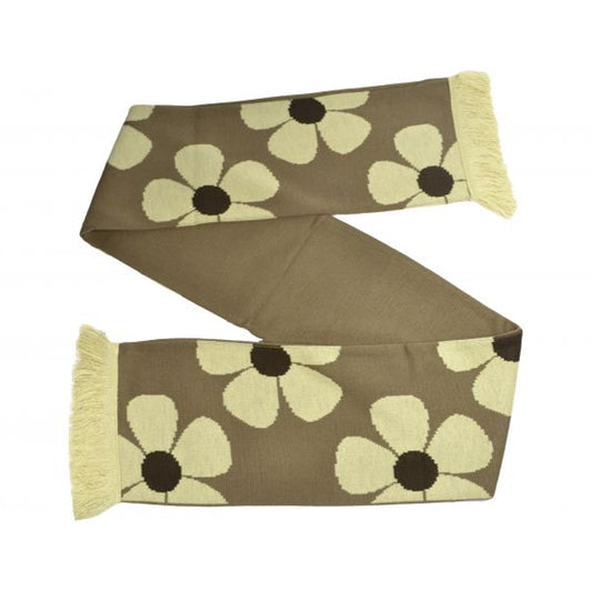 Brown-Cream-Black - Front - Ultratec Clothing Flowers Fashion Scarf