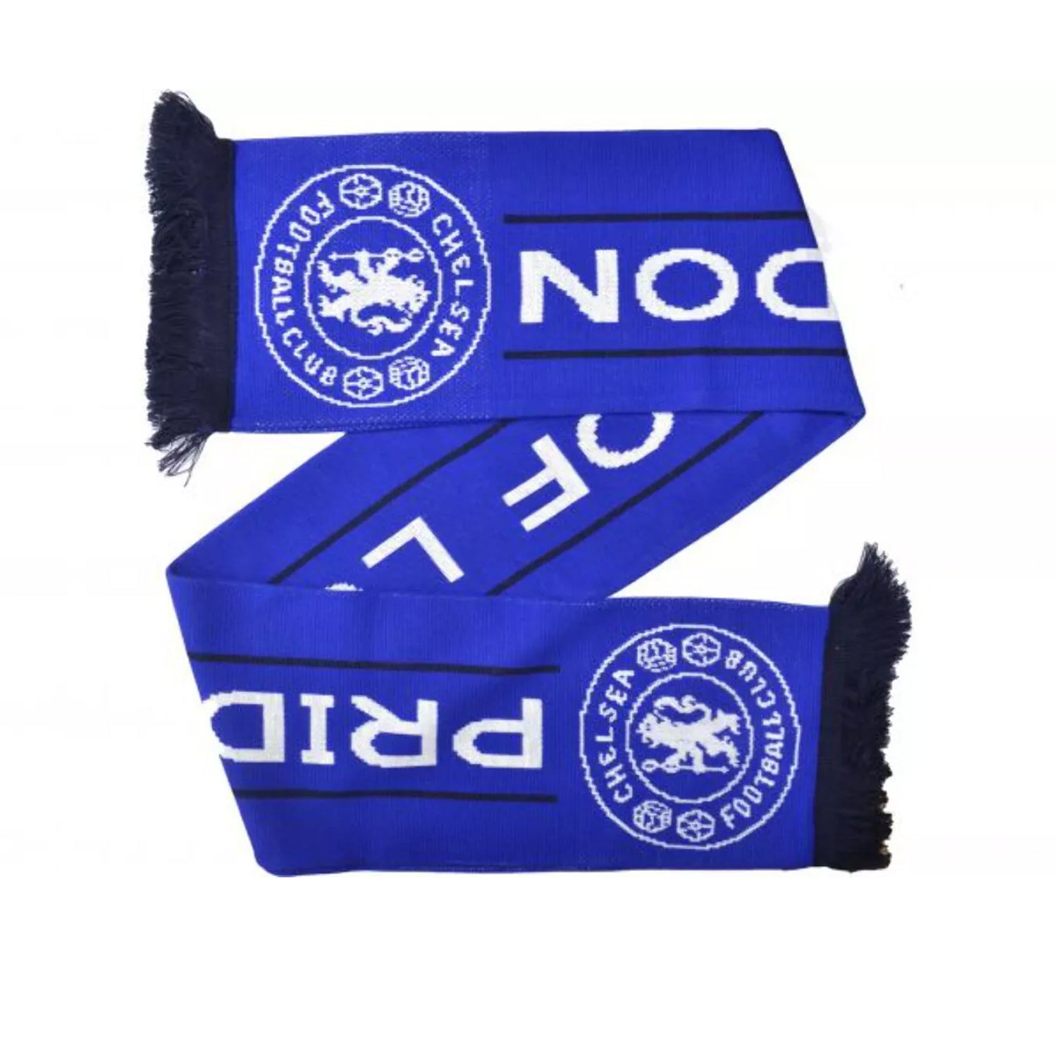 Blue-White - Front - Chelsea FC Pride Of London Jacquard Knitted Scarf