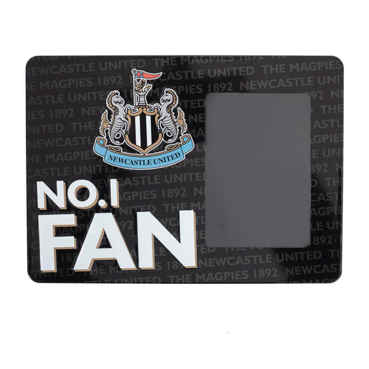 Black-White-Blue-Gold - Front - Newcastle United FC No. 1 Fan Metal Embossed Photo Frame