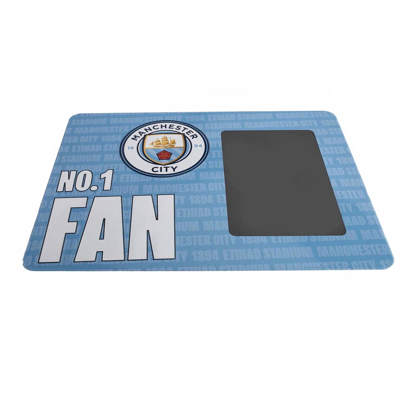 Sky Blue-White-Yellow - Side - Manchester City FC No.1 Fan Metal Embossed Photo Frame