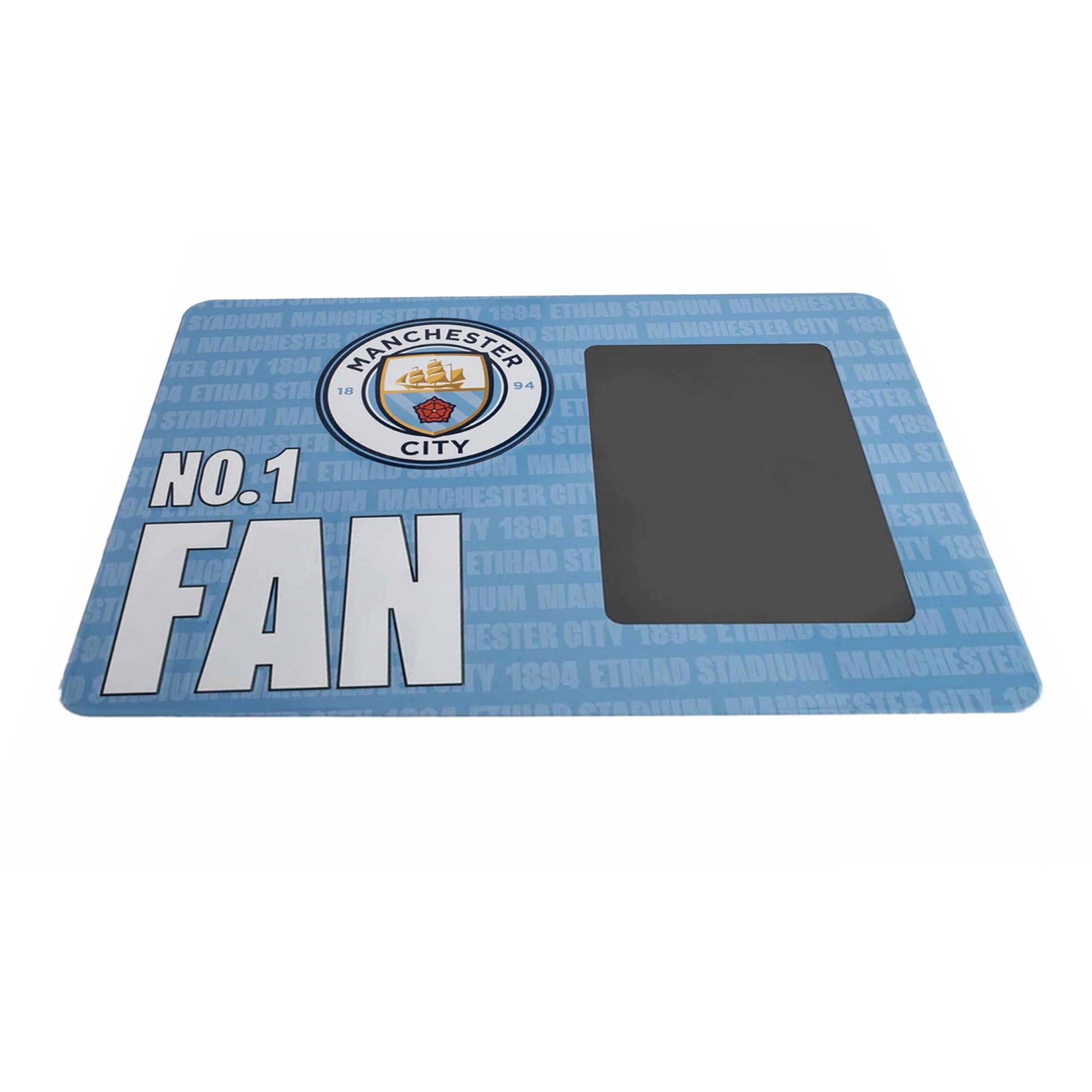 Sky Blue-White-Yellow - Side - Manchester City FC No.1 Fan Metal Embossed Photo Frame