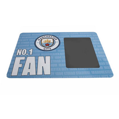 Sky Blue-White-Yellow - Side - Manchester City FC No.1 Fan Metal Embossed Photo Frame