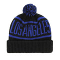 Blue-Black - Back - LA Dodgers Calgary MLB 47 Knitted Cuff Bobble Hat