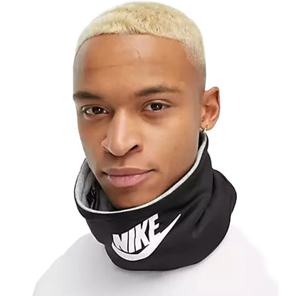 Grey Heather-Black-White - Lifestyle - Nike Club Reversible Fleece Neck Warmer