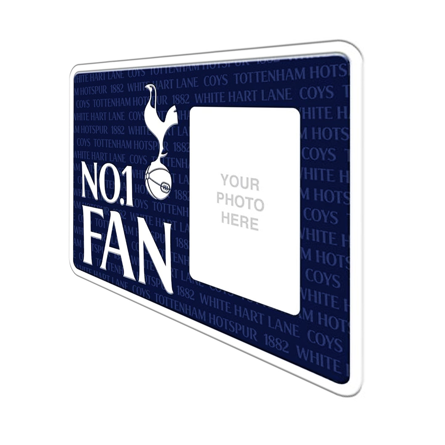 Navy Blue-White - Back - Tottenham Hotspur FC No 1 Metal Framed Plaque