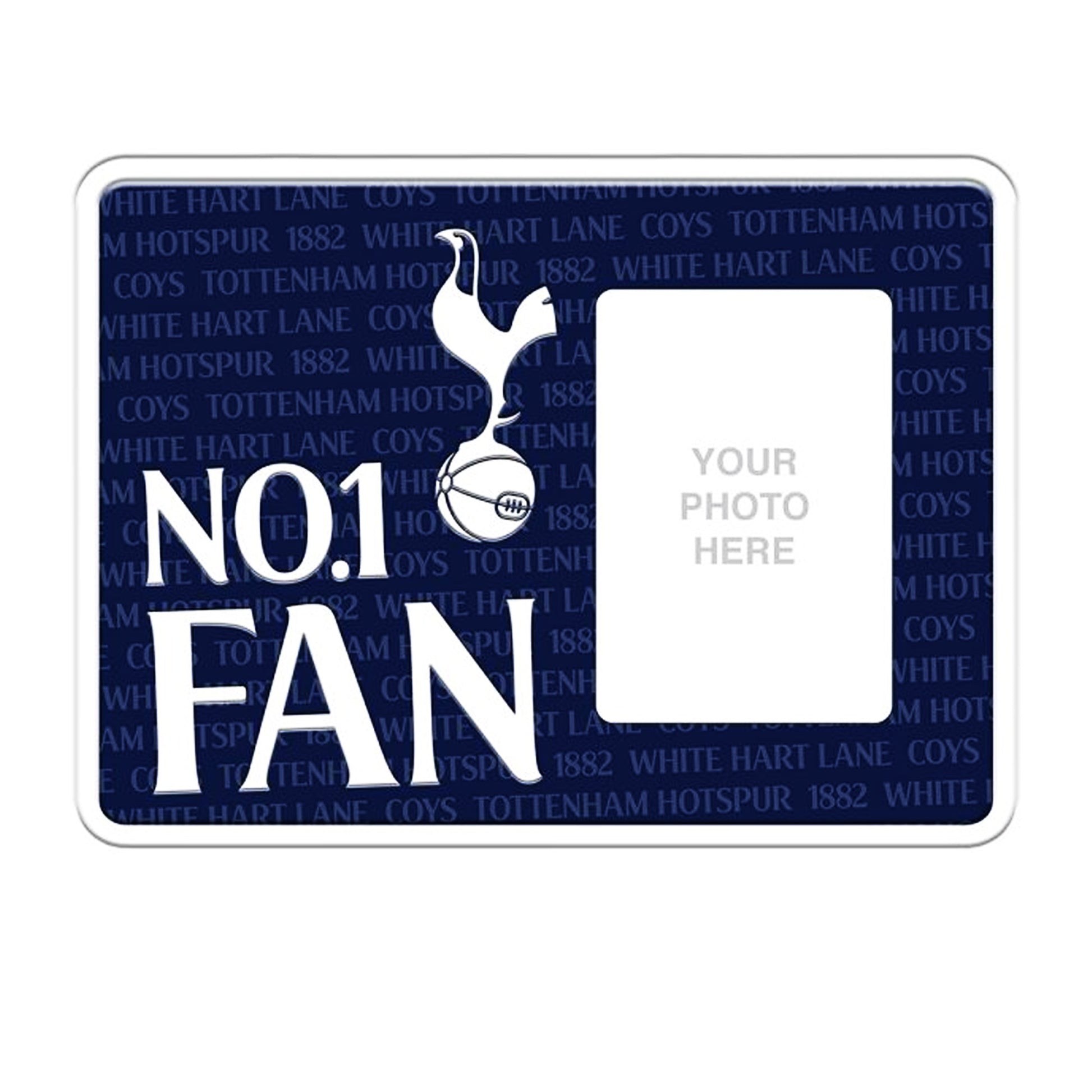 Navy Blue-White - Front - Tottenham Hotspur FC No 1 Metal Framed Plaque