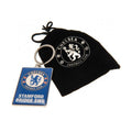 Blue-White-Silver - Side - Chelsea FC Stamford Bridge Crest Keyring