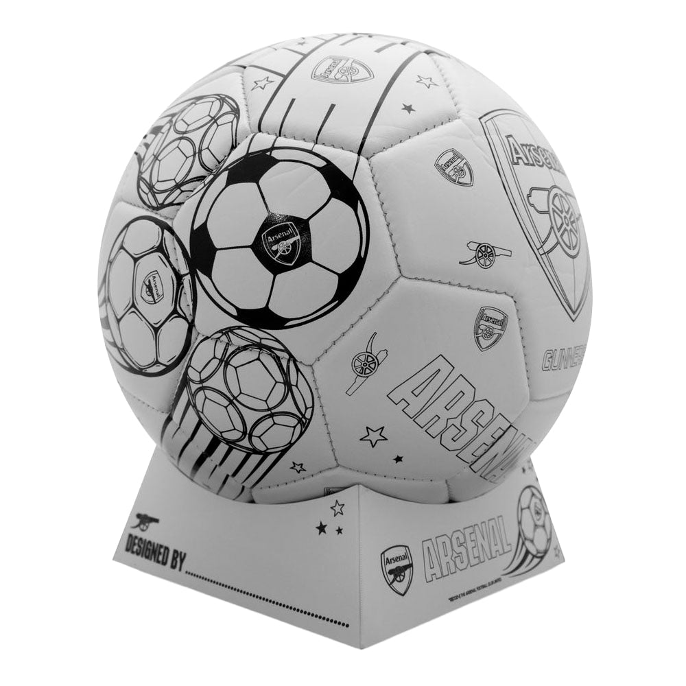 Multicoloured - Back - Arsenal FC Colour In Mini Football Set