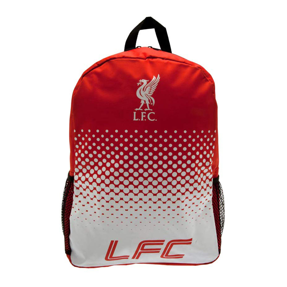 Red-White - Side - Liverpool FC Official Football Fade Design Backpack-Rucksack