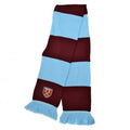 Burgundy-Blue - Back - West Ham United FC Jacquard Knitted Scarf