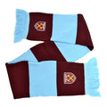 Burgundy-Blue - Front - West Ham United FC Jacquard Knitted Scarf