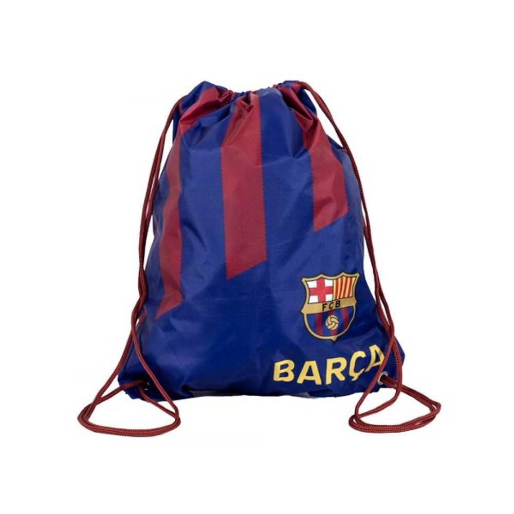 Blue-Burgundy - Front - Barcelona FC Stripe Drawstring Bag