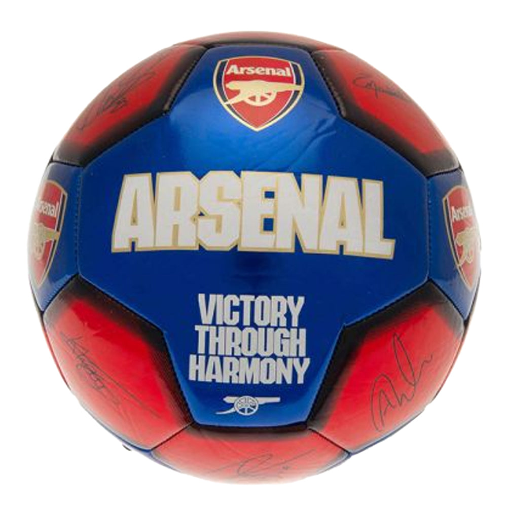 Red-Blue-Yellow - Front - Arsenal FC Printed Signature Mini Football