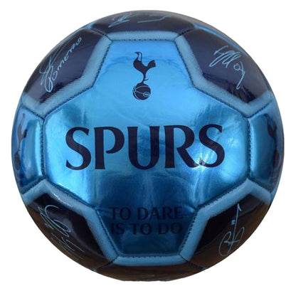 Blue - Back - Tottenham Hotspur FC Spurs Printed Signature Mini Football