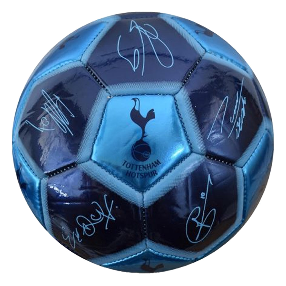Blue - Front - Tottenham Hotspur FC Spurs Printed Signature Mini Football