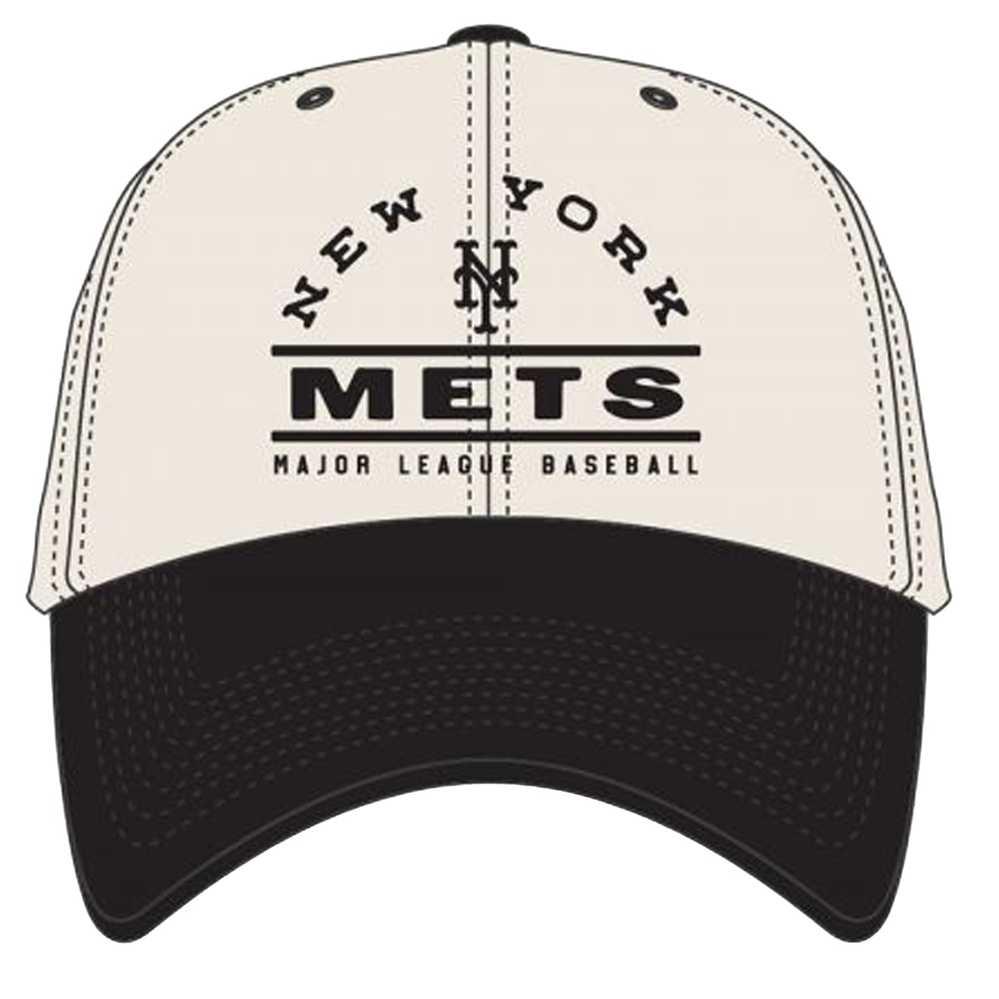 Natural-Black - Front - New York Mets MLB 47 Relaxed Fit Baseball Cap
