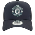 Navy - Front - Manchester United FC New Era Rubber Badge Trucker Cap
