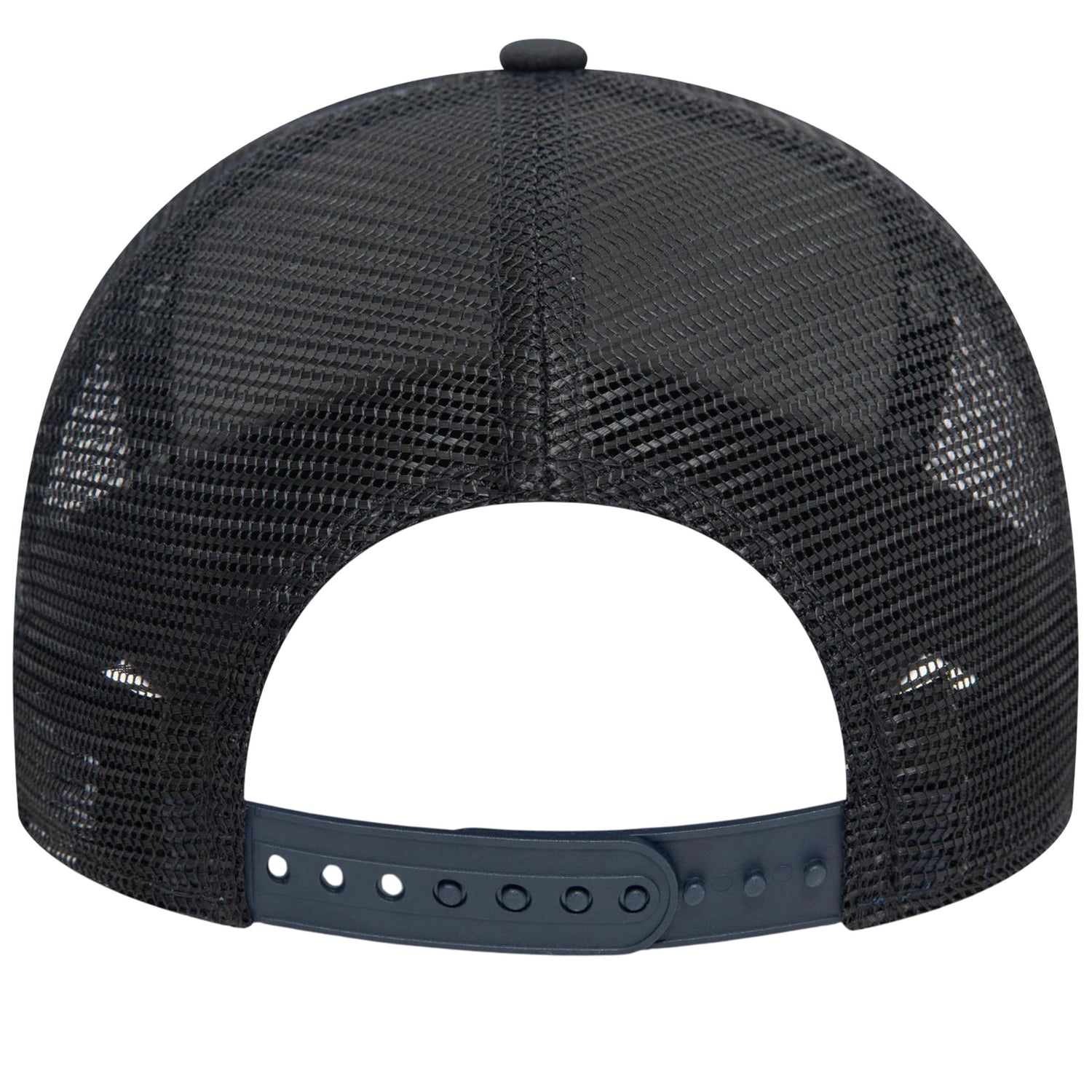 Navy - Back - Manchester United FC New Era Rubber Badge Trucker Cap