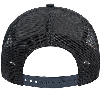 Navy - Back - Manchester United FC New Era Rubber Badge Trucker Cap
