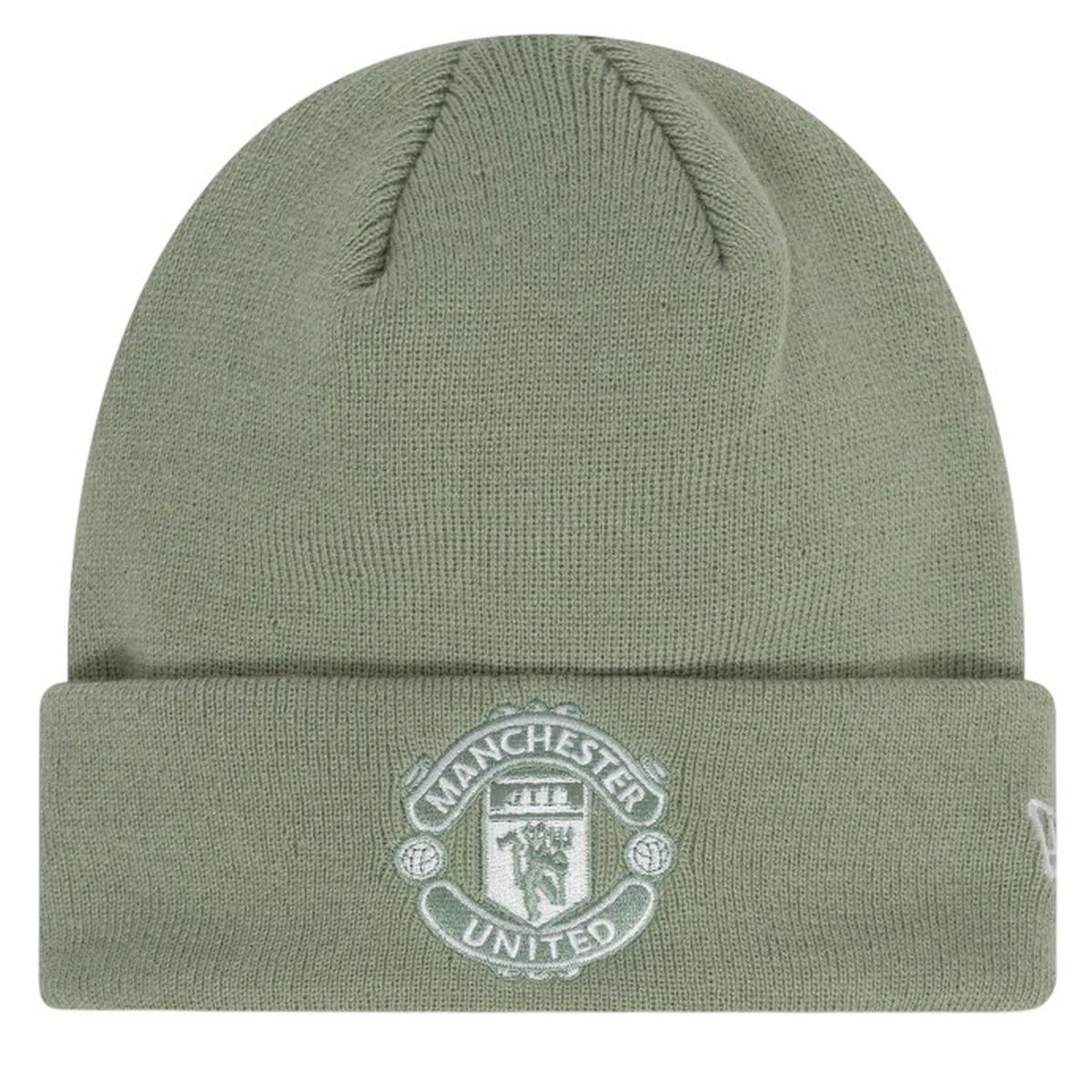 Navy - Front - Manchester United FC Seasonal New Era Knitted Cuffed Beanie