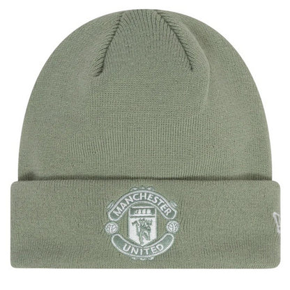 Navy - Front - Manchester United FC Seasonal New Era Knitted Cuffed Beanie