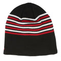Black-Red-White - Back - Manchester United FC New Era Knitted Stripes Beanie
