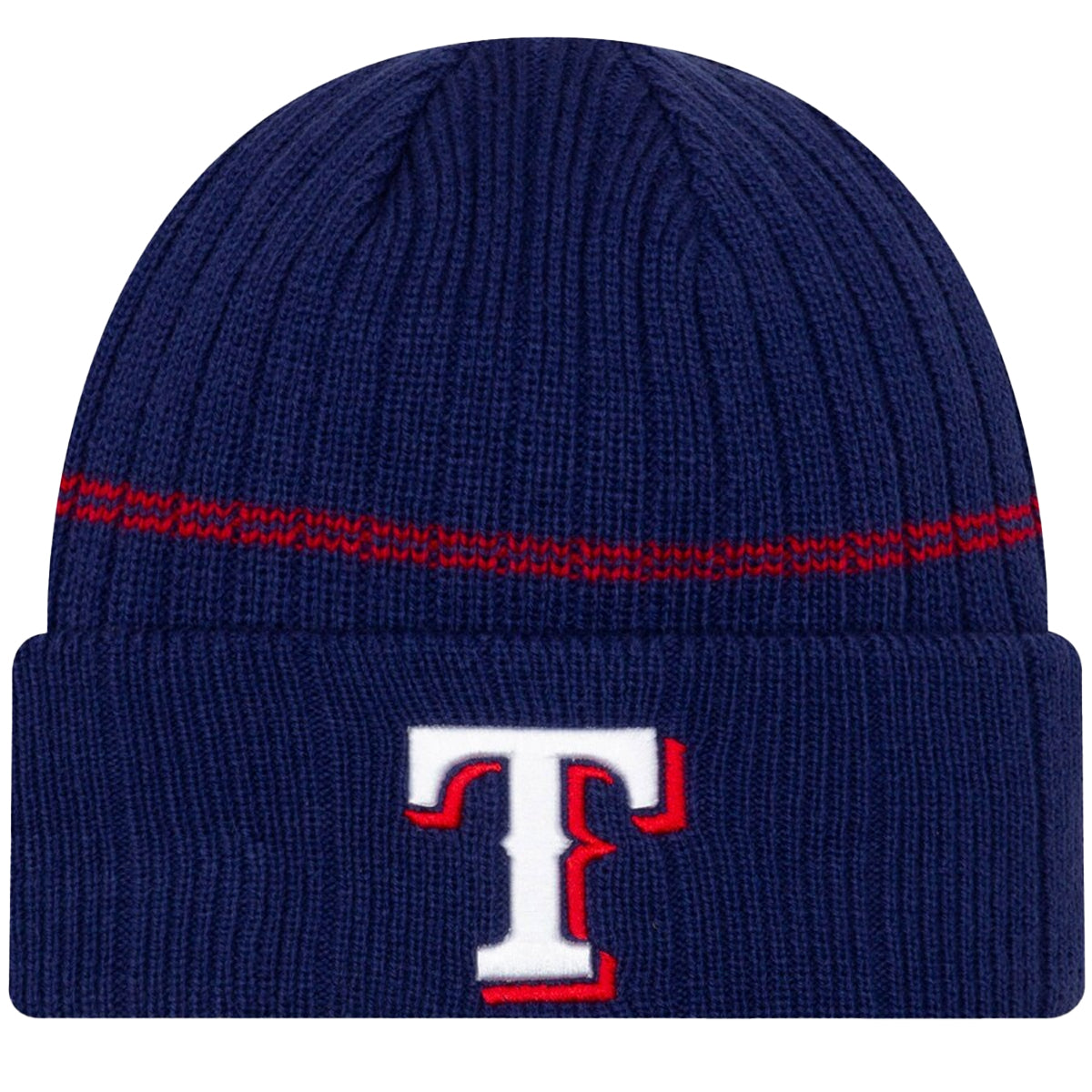 Navy - Front - Texas Rangers New Era Knitted Sport Beanie