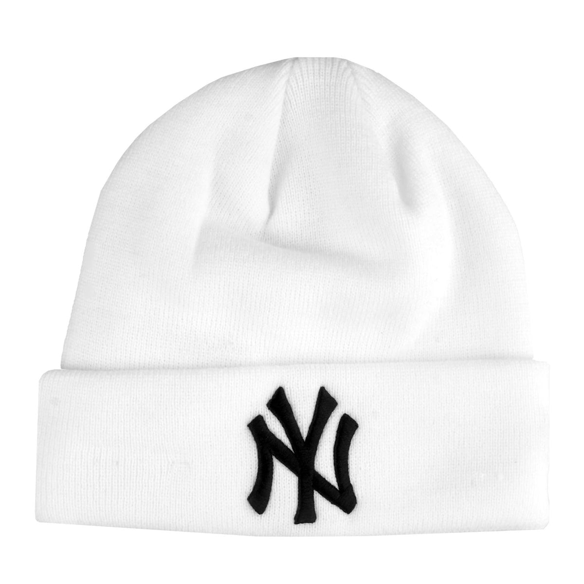 White - Front - New York Yankees New Era Knitted Cuffed Beanie