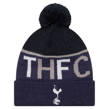 Navy-White - Front - Tottenham Hotspur FC New Era Knitted Bobble Sport Beanie