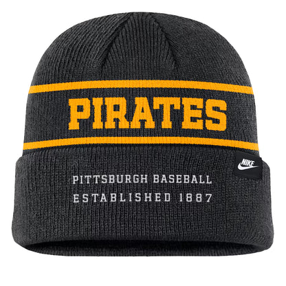 Black - Back - Pittsburgh Pirates New Era Knitted Sport Beanie