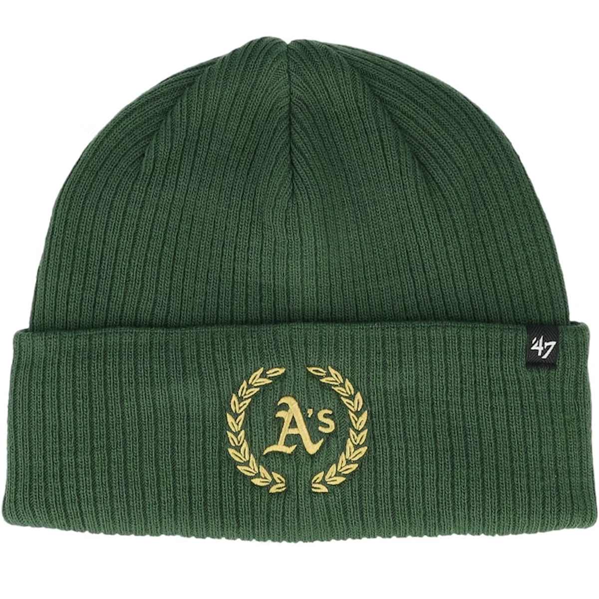 Dark Green - Front - Oakland Athletics New Era Knitted Sport Beanie