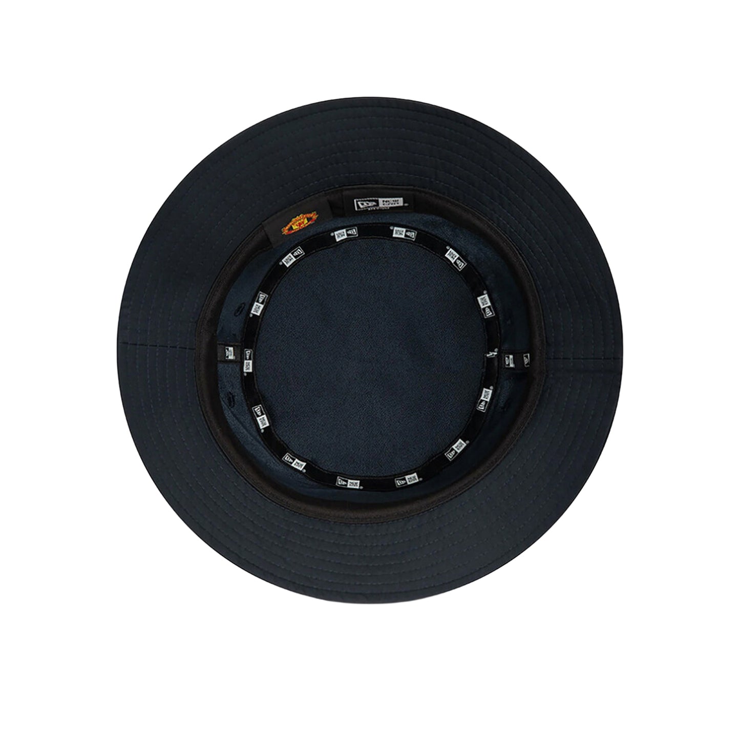 Navy - Side - Manchester United FC Mens New Era Woven Rubber Badge Bucket Hat