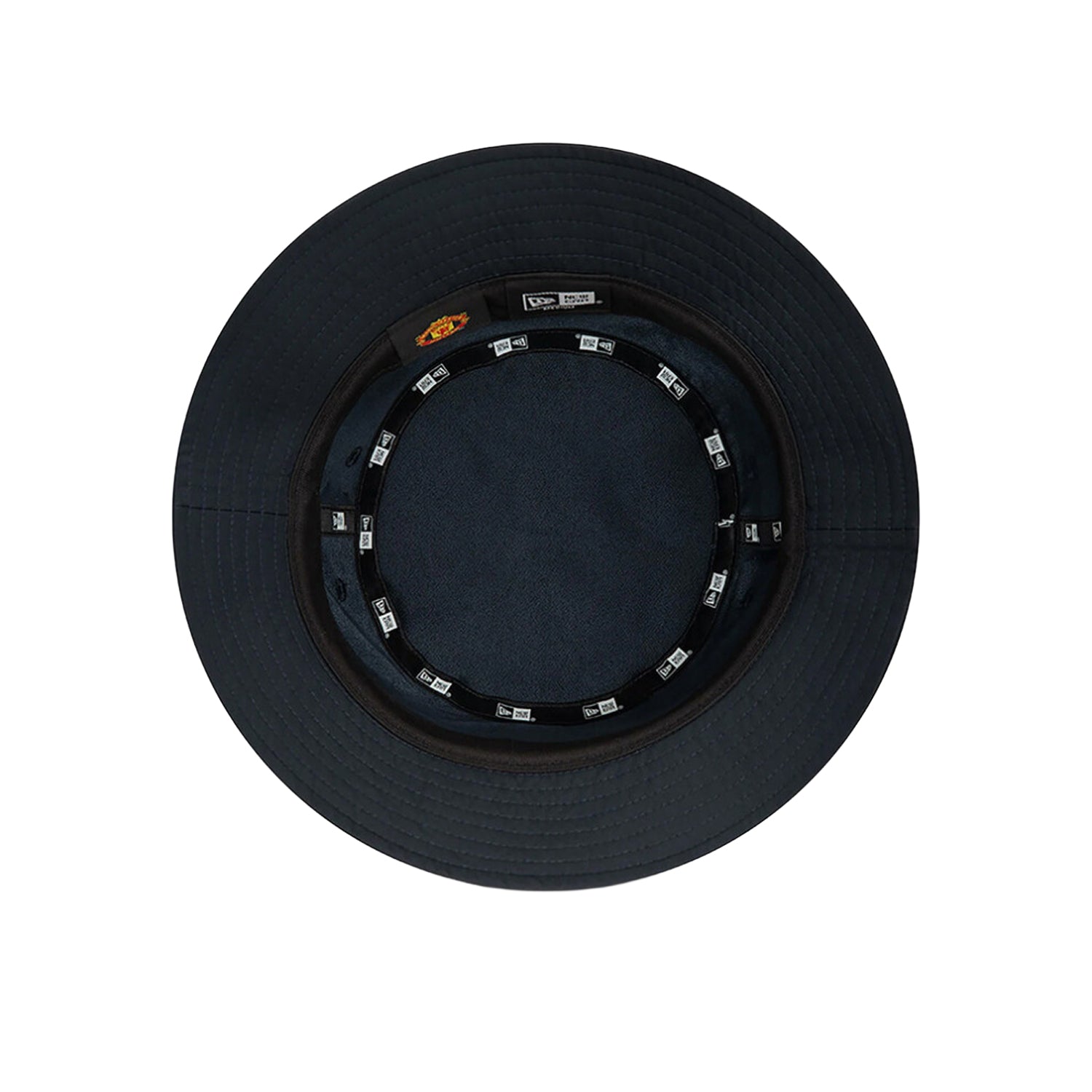 Navy - Side - Manchester United FC Mens New Era Woven Rubber Badge Bucket Hat