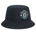 Navy - Front - Manchester United FC Mens New Era Woven Rubber Badge Bucket Hat