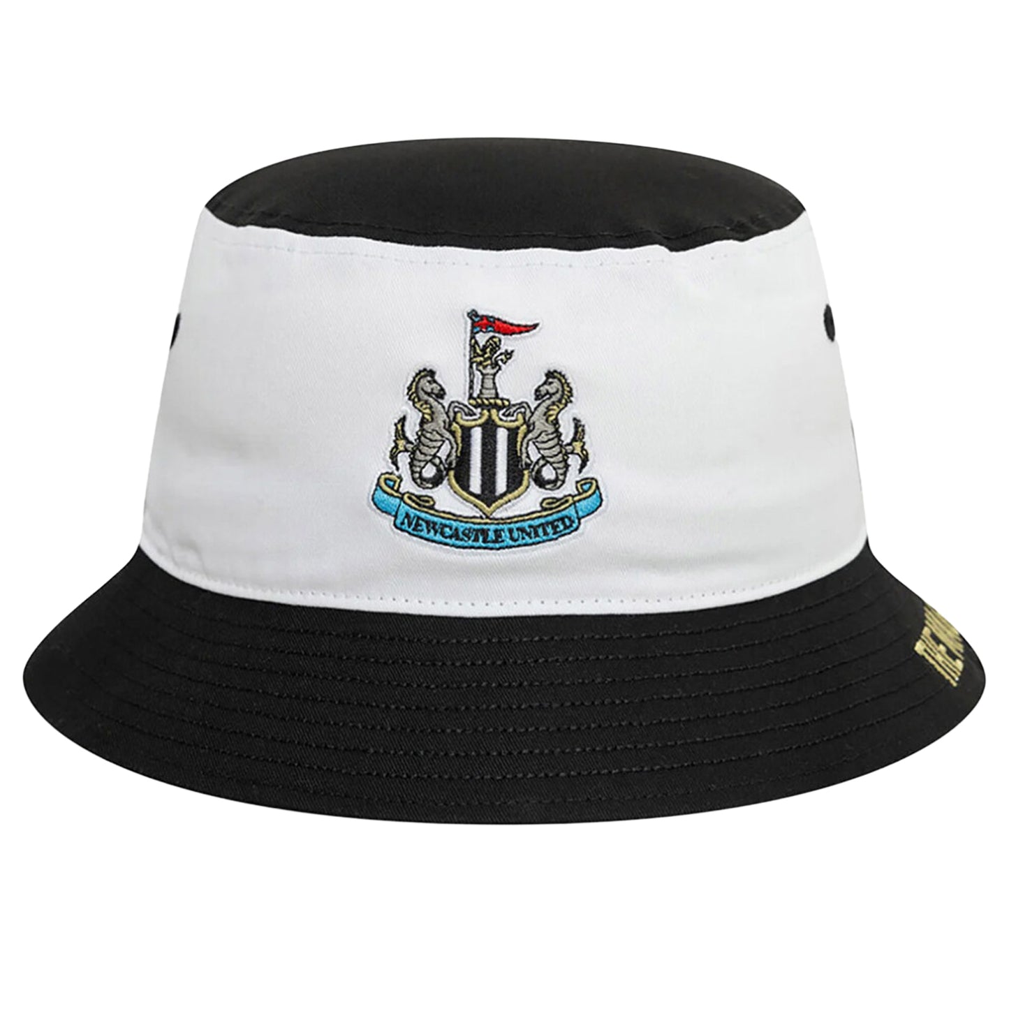 White-Black - Front - Newcastle United FC 95 Retro New Era Bucket Hat