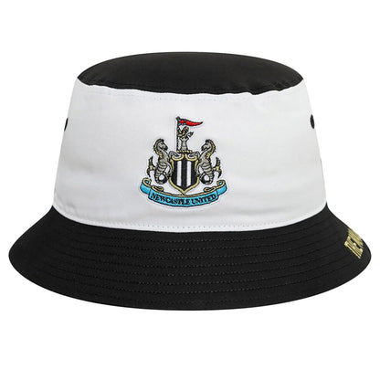 White-Black - Front - Newcastle United FC 95 Retro New Era Bucket Hat
